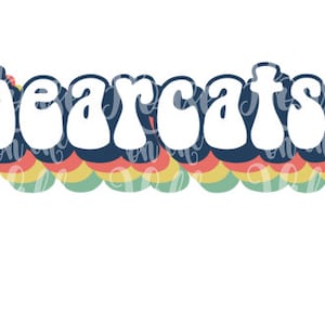 Bearcats - 70s style - SVG/DXF/PNG Files for cutting machines