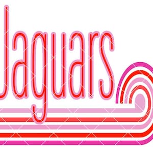 Jaguars Retro Style Lines - SVG/PNG file for cutting machines & sublimation -Team design -Custom Team/Color Design -Retro Sports Design