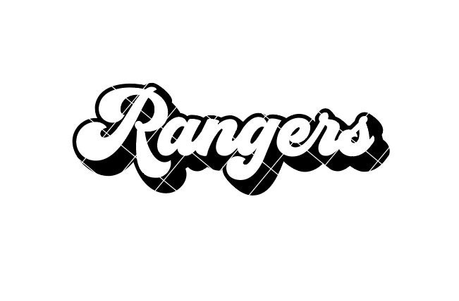 Rangers Retro Script Regular and Distressed - SVG/DXF/PNG File for ...