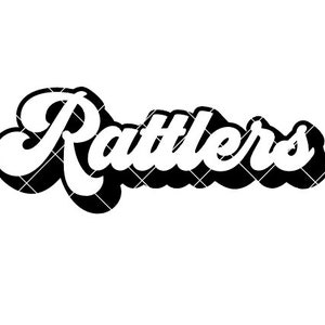 Texas Rattlers R Vector File Rattlers Retro Script Regular and Distressed - SVG/DXF/PNG File for ...