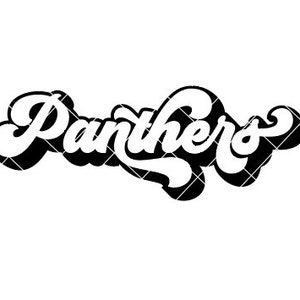 Panthers Retro Script Regular and Distressed - SVG/DXF/PNG File for ...