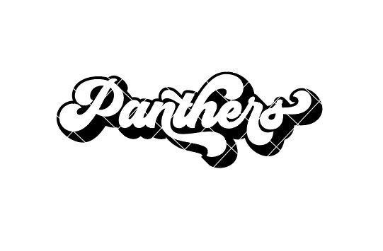 Panthers Retro Script Regular and Distressed - SVG/DXF/PNG File for ...