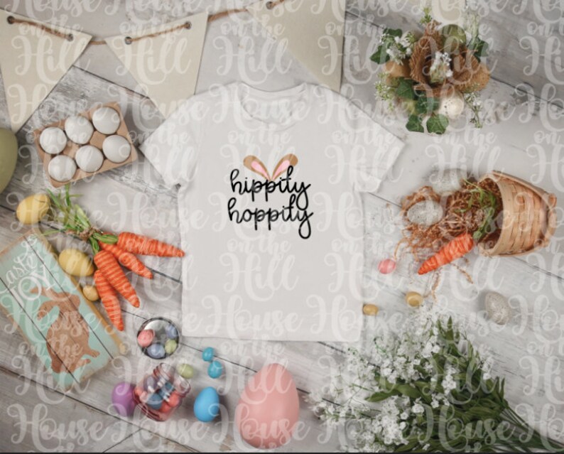 Hippity Hoppity with bunny ears SVGDXFPNG file for cutting machines