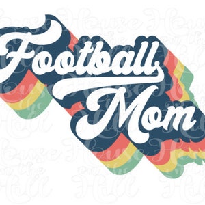 Football Mom style années 70 - Fichiers SVG/PNG/JPG pour machines de découpe (8 fichiers)