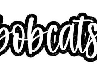 Bobcats Outline SVG, School Spirit Mascot Design