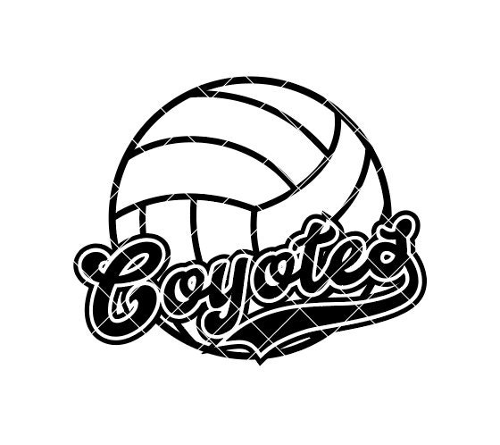 Go Yotes Script Coyotes Volleyball Retro Script Regular and Distressed - SVG/DXF/PNG ...