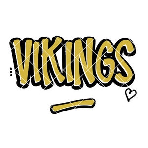 Vikings - with Dots and Underline - Customized with your school or team colors or team name or mascot before purchase - SVG/DXF/PNG files