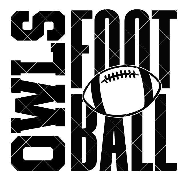 Owls Football - SVG/DXF/PNG file for cutting machines and sublimation - Customizable for you school/