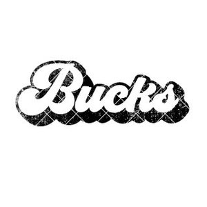 May include: Black and white retro-style wordmark with the text "Bucks" in a stylized font.