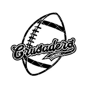 Crusaders Football Retro Script Regular and Distressed - SVG/DXF/PNG file for cutting machines and sublimation