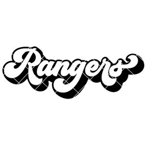 Rangers Retro Script Regular and Distressed - SVG/DXF/PNG File for ...