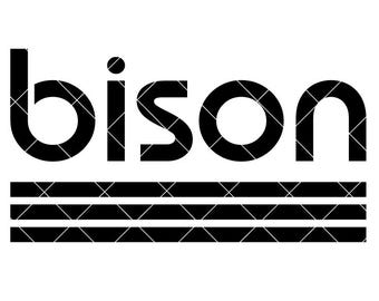Bison with Three Lines - SVG/DXF/PNG file for cutting machines or sublimation - Customize in team/school colors or mascot