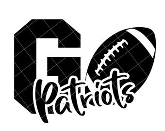 Go Patriots Football - SVG/DXF/PNG file for cutting machines and sublimation