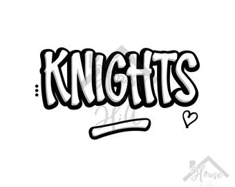 Knights SVG, Dots and Underline School Spirit Mascot Design