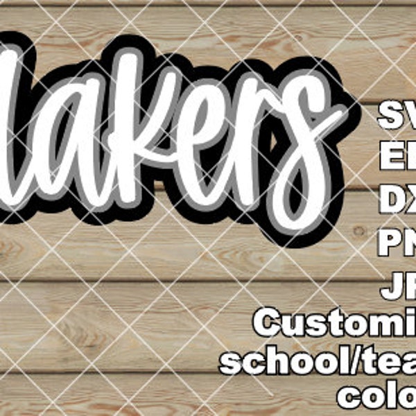 Lakers with Outline - SVG/DXF/PNG file for cutting machines and sublimation