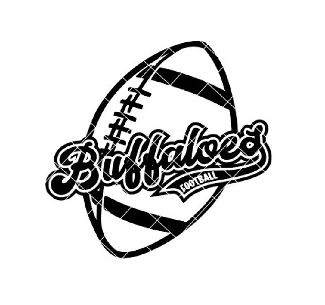 Buffaloes Football Retro Script Regular and Distressed - SVG/DXF/PNG ...