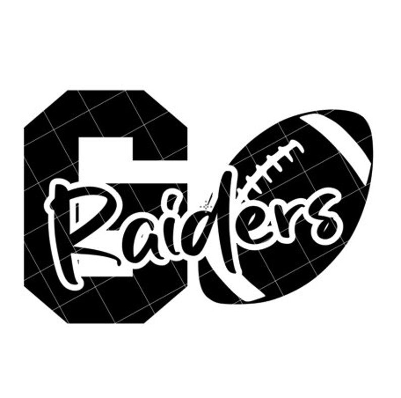 Go Raiders Football - SVG/DXF/PNG File for Cutting Machines and ...