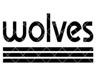 Wolves with Three Lines - SVG/DXF/PNG file for cutting machines & sublimation - Customizable in team/school colors or mascot