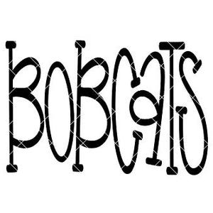 Bobcats - fun and bouncy design with and without a frame - SVG/DXF/PNG file for cutting machines and sublimation