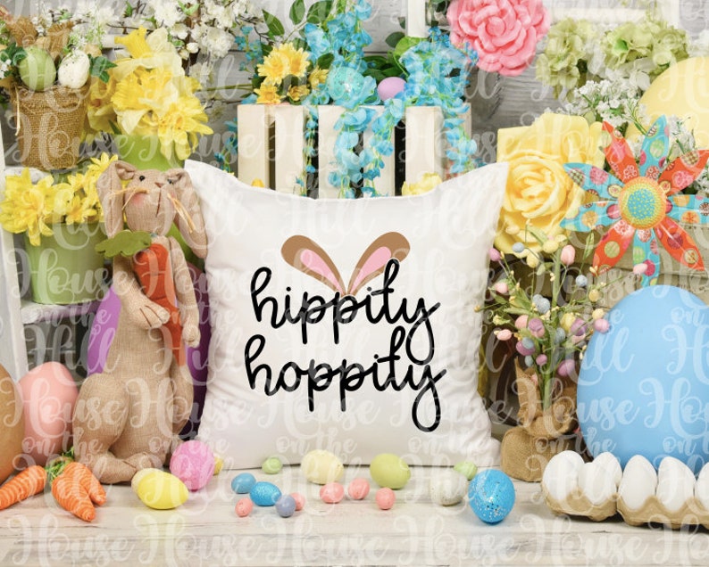 Hippity Hoppity with bunny ears SVGDXFPNG file for cutting machines