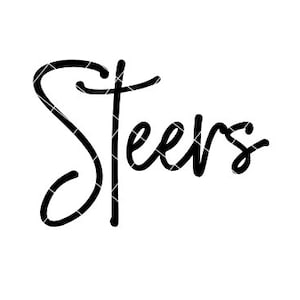 Steers sports - SVG/DXF/PNG file for cutting machines and sublimation