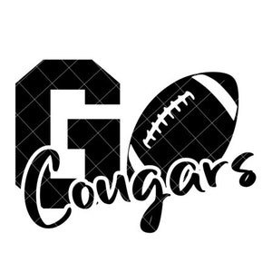 Go Cougars Football - SVG/DXF/PNG file for cutting machines and sublimation