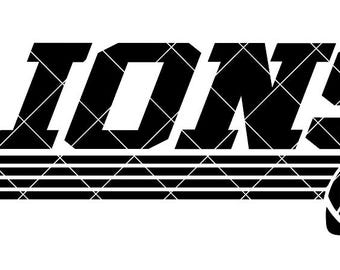 Lions Football Design - SVG/DXF/PNG file for cutting machines & sublimation - Customize in team/school colors - football design