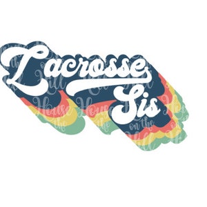 Lacrosse Sis de style années 70 - Fichiers SVG / PNG / JPG pour machines de découpe