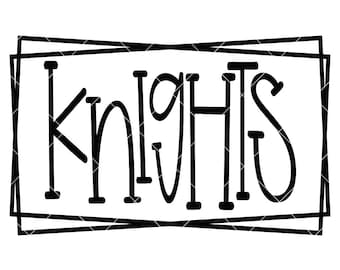 Knights SVG, Fun School Spirit Mascot Design