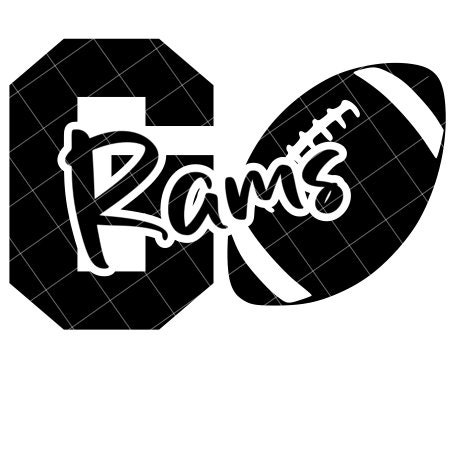 Go Rams Football SVG/DXF/PNG File for Cutting Machines and - Etsy