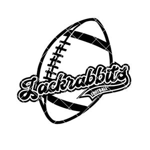 Jackrabbits Football Retro Script Regular and Distressed - SVG/DXF/PNG file for cutting machines and sublimation