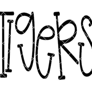 Tigers - fun design with and without a frame - SVG/DXF/PNG file for cutting machines and sublimation  - tigers cut design - team design