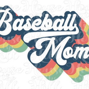 70s style Baseball Mom - SVG/PNG/JPG files for cutting machines (8 files)