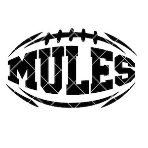 Mules Football - SVG / DXF / PNG-Datei für Schneidemaschinen und Sublimation
