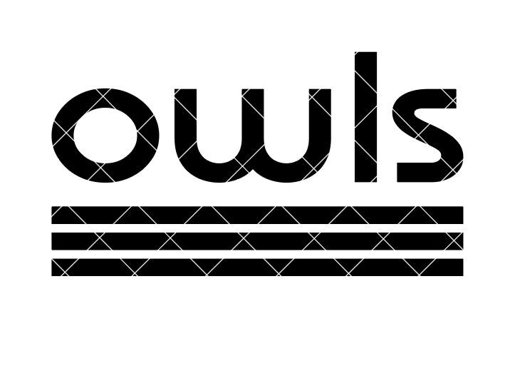 Owls with Three Lines - SVG/DXF/PNG file for cutting machines and sublimation - Customizable in team
