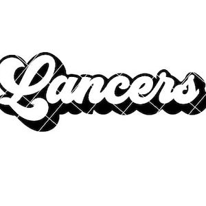 Lancers Retro Script Regular and Distressed - SVG/DXF/PNG file for cutting machines and sublimation