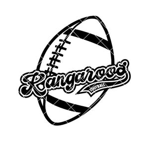 Kangaroos Football SVG, Retro School Spirit Mascot Design