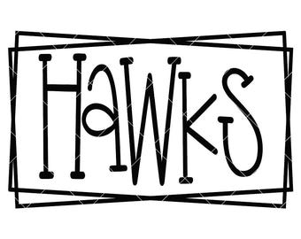 Hawks SVG, Fun School Spirit Mascot Design