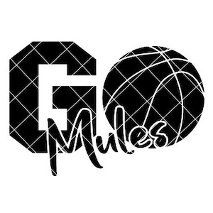 Go Mules Basketball - SVG/DXF/PNG Datei für Schneidemaschinen und Sublimation