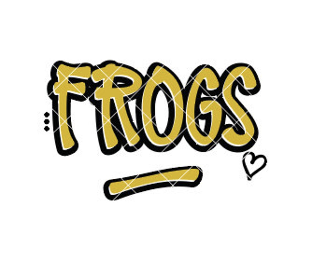 Frogs - With Dots and Underline - Customized With Your School or Team ...