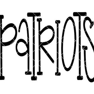 Patriots - fun design with and without a frame - SVG/DXF/PNG file for cutting machines and sublimation  - patriots cut design - team design