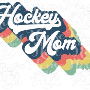 Hockey Mom style années 70 - Fichiers SVG/PNG/JPG pour machines de découpe (8 fichiers)