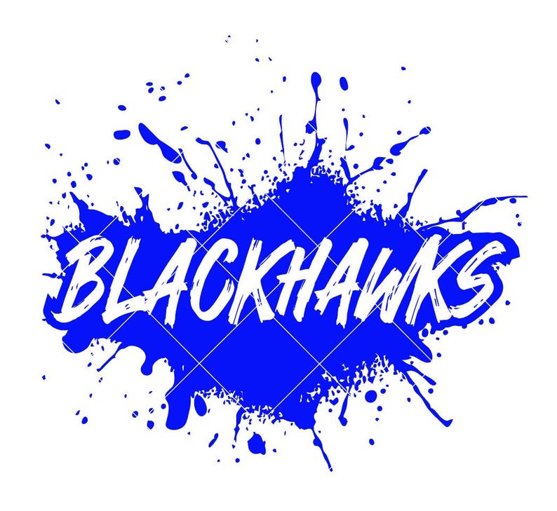 Blackhawks Paint Splatter Design – Customizable SVG/DXF/PNG (digital ...