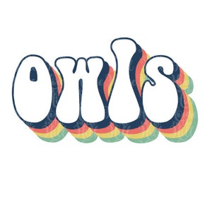 Owls - style années 70 - Fichiers SVG/DXF/PNG pour machines de découpe