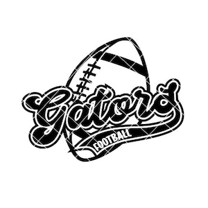 Gators Football Retro Script Regular and Distressed - SVG/DXF/PNG file for cutting machines and sublimation
