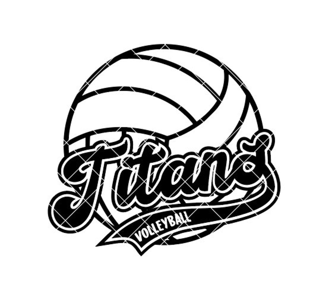 Titans Volleyball Retro Script Regular and Distressed Etsy