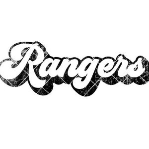 Rangers Retro Script Regular and Distressed - SVG/DXF/PNG File for ...