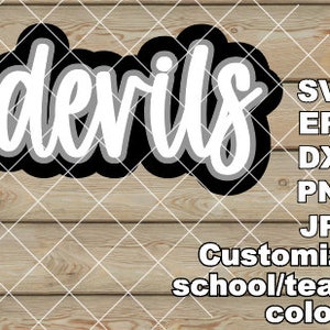 Devils with Outline - Archivo SVG/DXF/PNG para máquinas de corte y sublimación