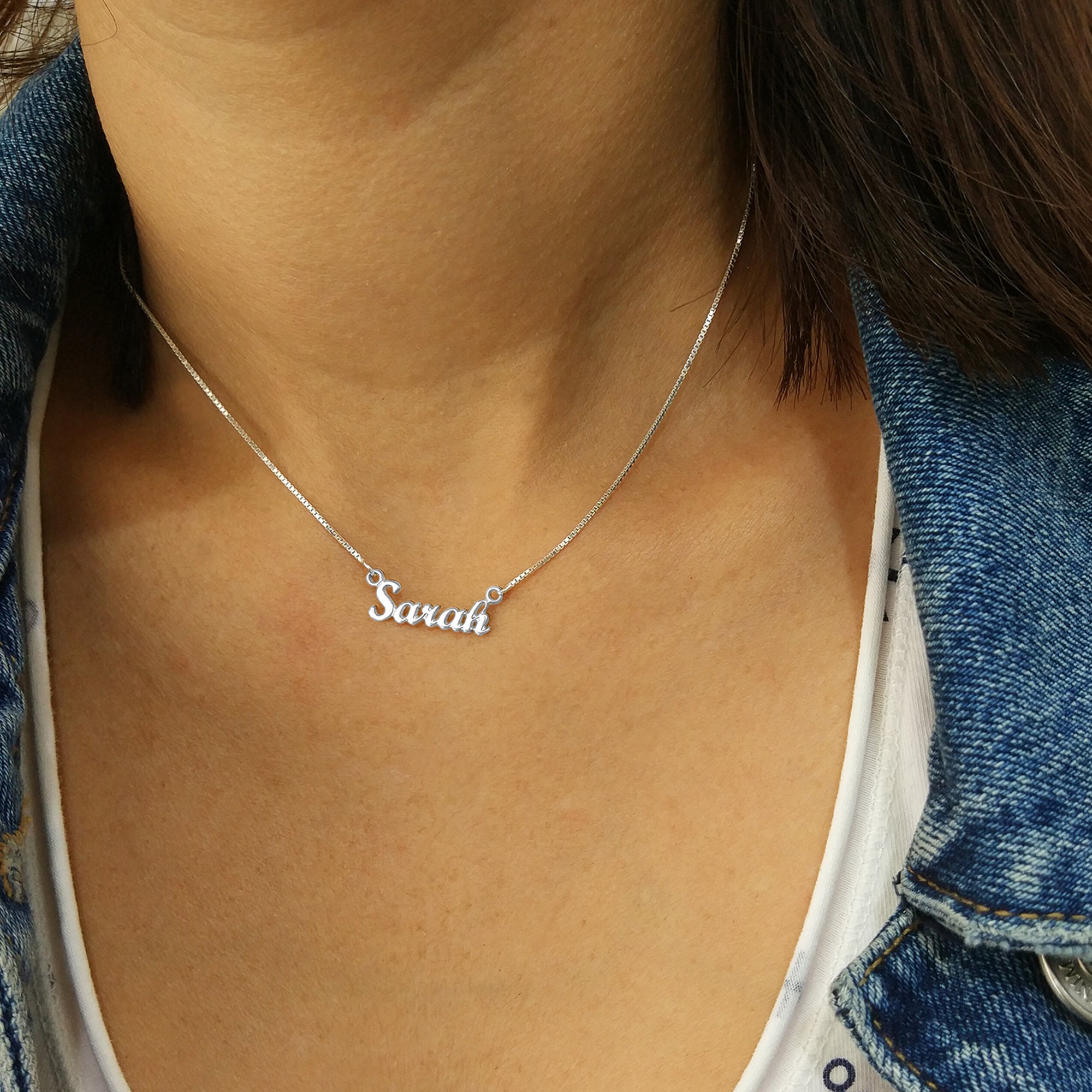 Tiny Name Necklace Dainty Name Necklace 