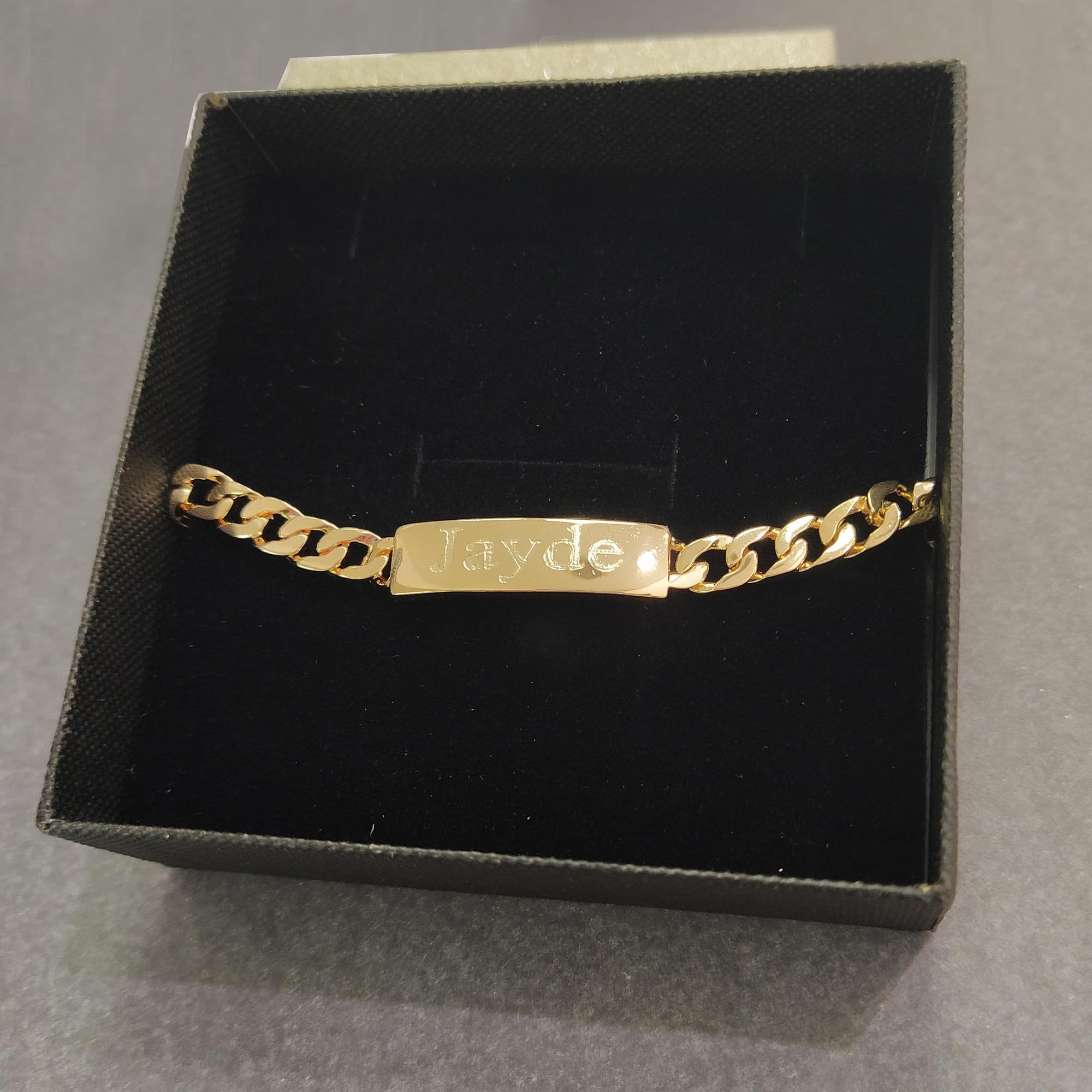 Gold plated name best sale bracelets